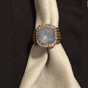 Lab Created Aquamarine/Cat’s Eye Ring (Size 9)
